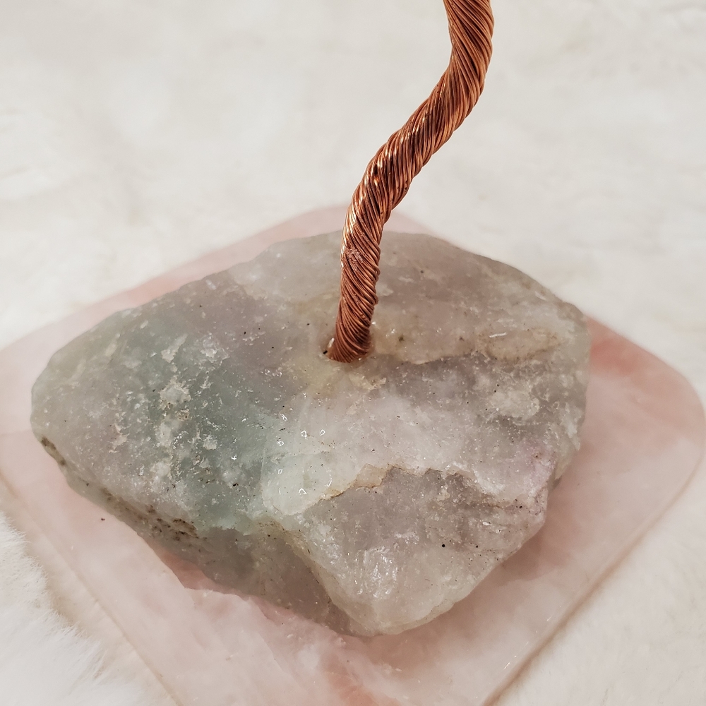 Clear Quartz Crystal Tree with Fluorite Base - Picture 3 of 13